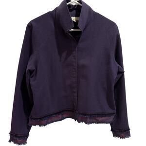 Patsy Seddon For Phase 8 Women’s Purple Wool Jacket 14 Fringe Vtg Abs Gorgeous!
